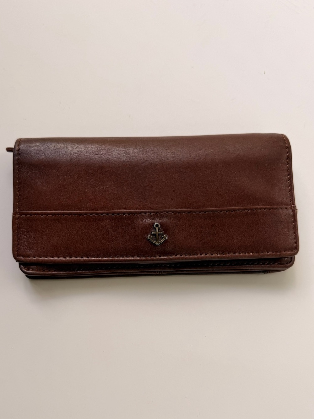 Harbour 2nd Brown Genuine Leather Continental Wallet Organizer EUC RFID Style